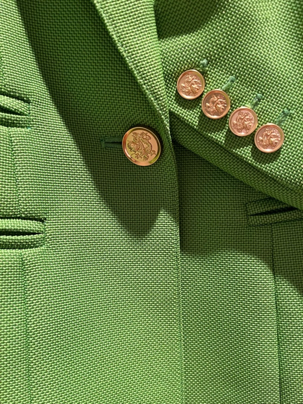 Smythe Lime Green Single-Button Tailored Blazer - Picture 4 of 5